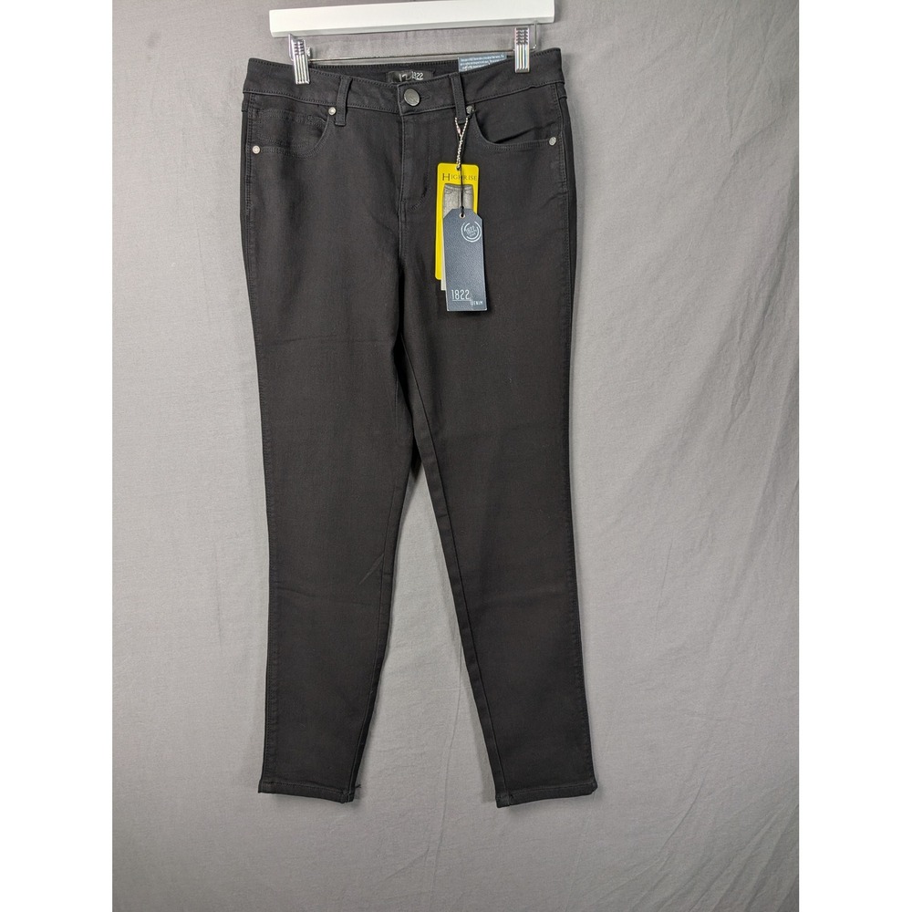1822 Denim Womens‎ High Rise Skinny Jeans Black Butter Denim Size 30 NWT